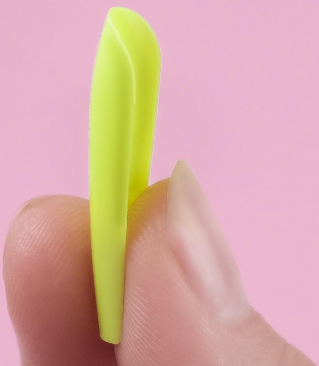 Накладные ногти, 24 шт, форма балерина, цвет неоновый жёлтый