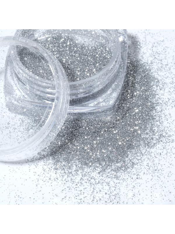 Блёстки для декора, светоотражающие, мелкие, цвет серебристый