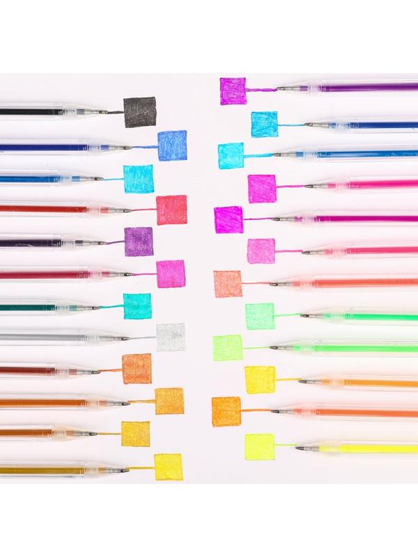 Набор гелевых ручек с блёстками, 24 цвета, Единорог, Минни Маус