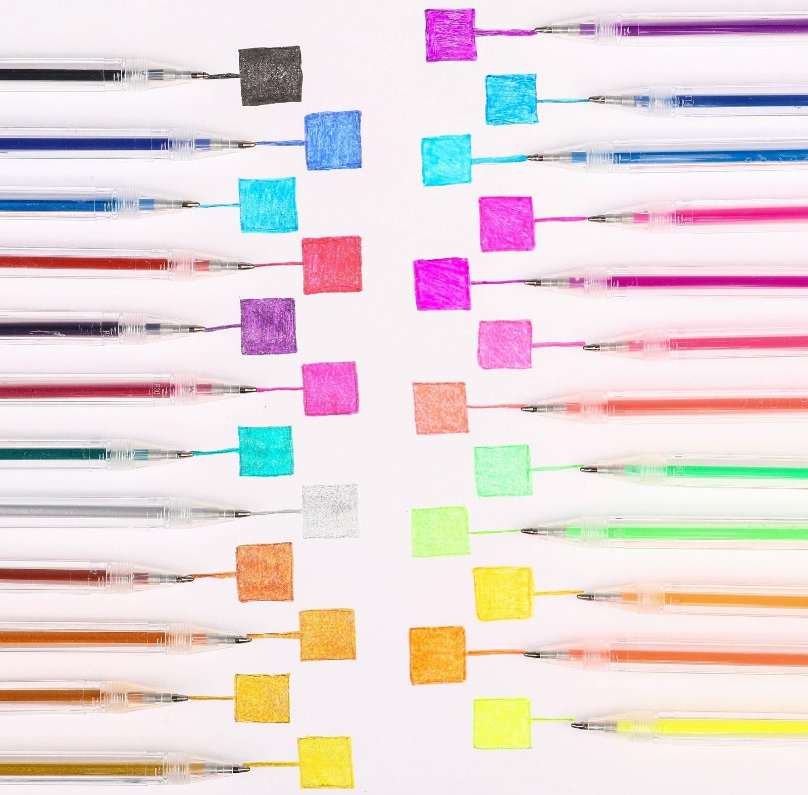 Набор гелевых ручек с блёстками, 24 цвета, Холодное сердце