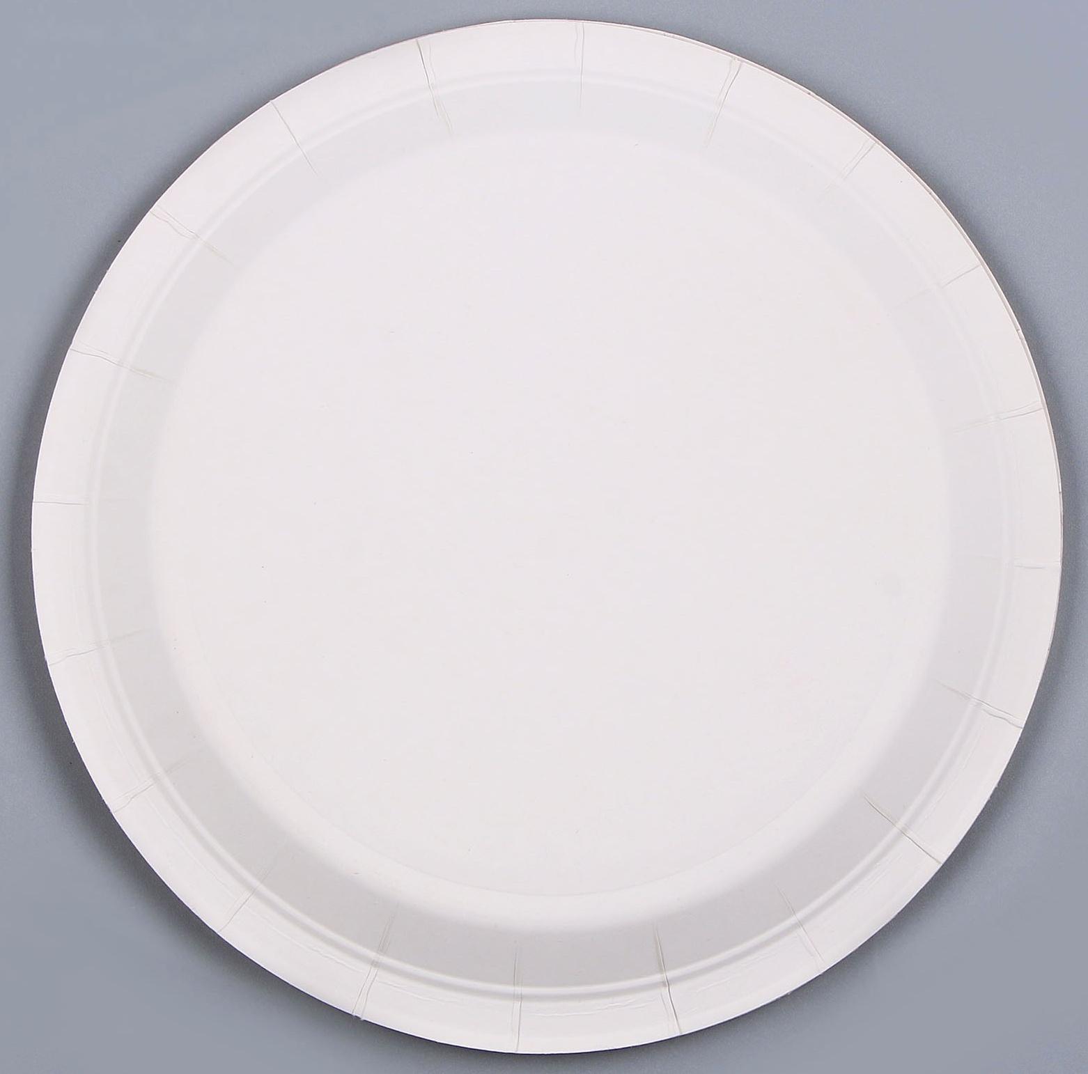 Тарелка бумажная «С днём рождения», в наборе 6 шт., цвет белый