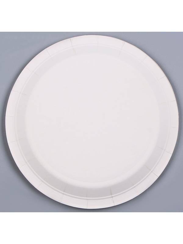 Тарелка бумажная «Полоски», в наборе 6 шт., цвет розовый