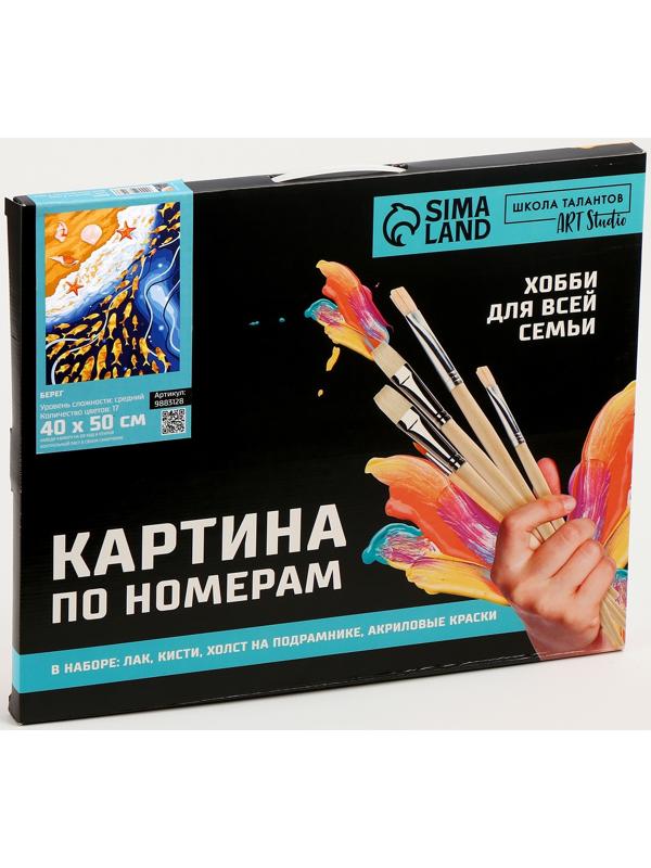 Картина по номерам с золотой краской «Берег», 40 × 50 см