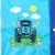 Дождевик детский, размер S, 92-98 см, Синий трактор