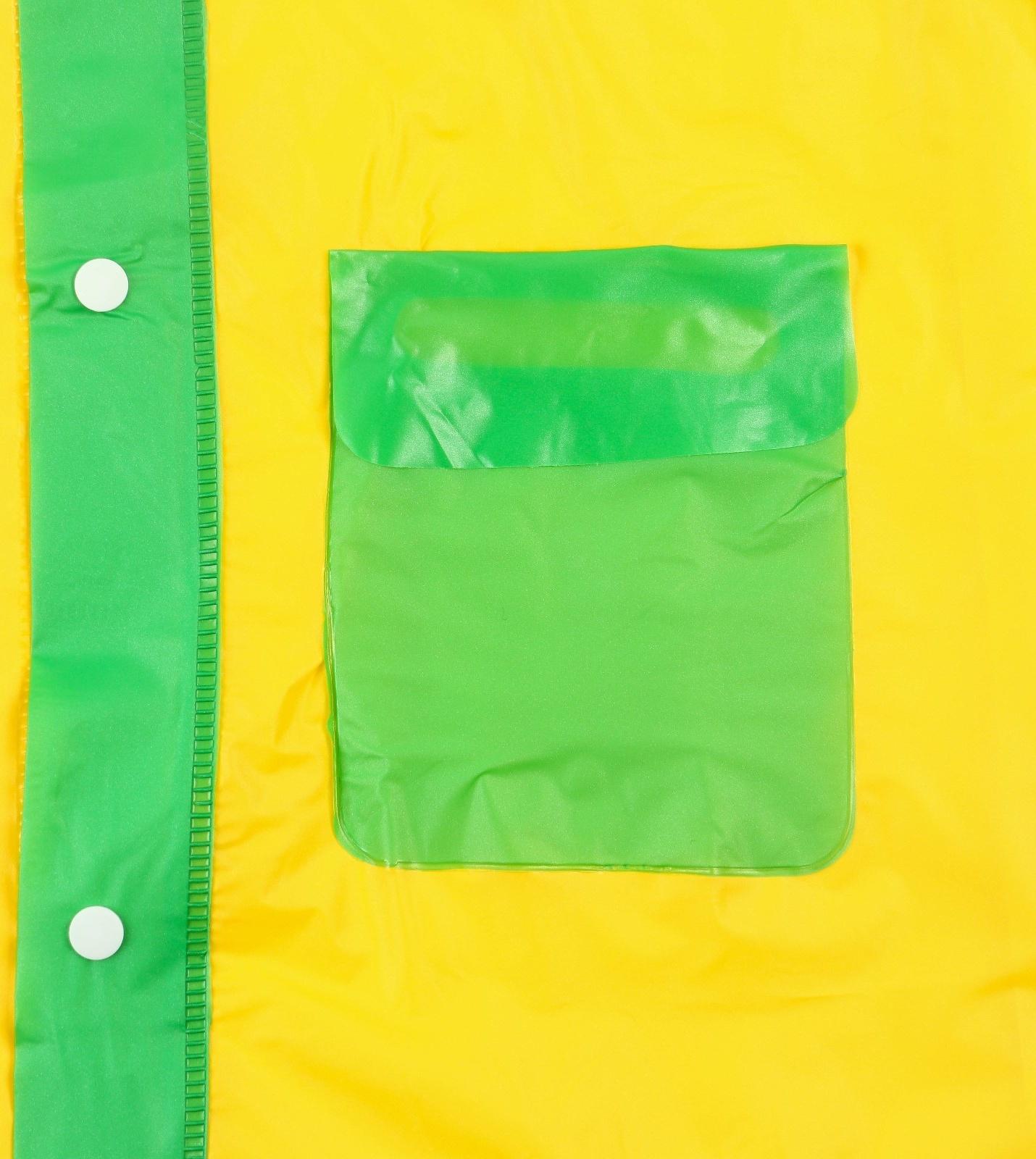 Дождевик детский, размер M, 100-110 см, Синий трактор