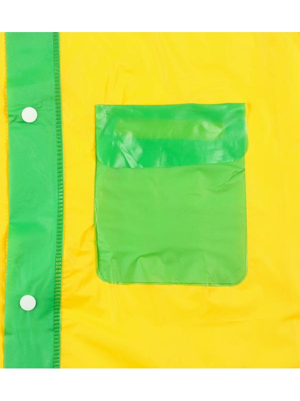 Дождевик детский, размер M, 100-110 см, Синий трактор