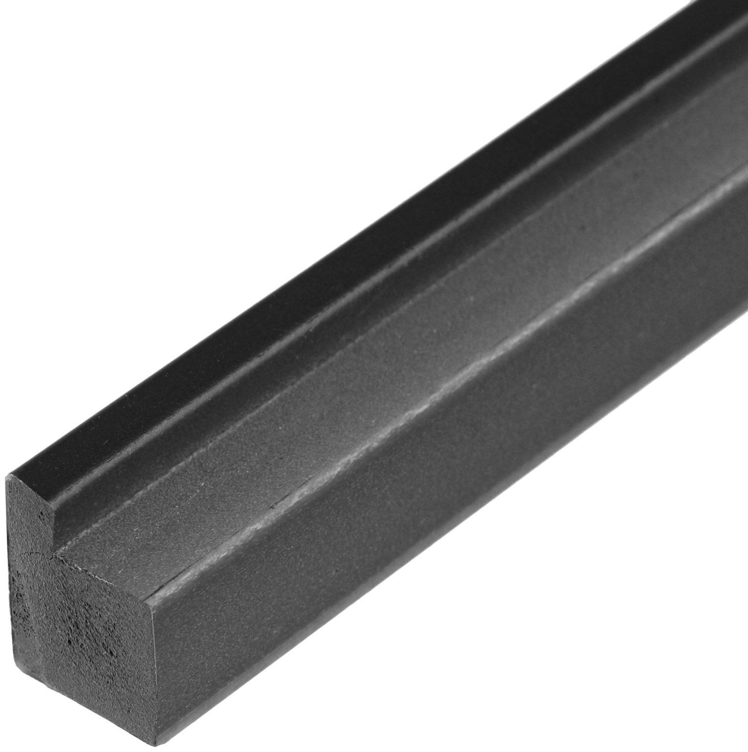 Завершающая рейка черная гладкая 22х16х2900 мм