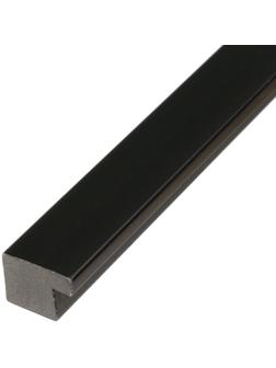 Завершающая рейка черная гладкая 22х16х2900 мм