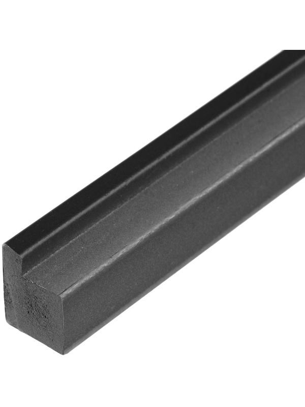 Завершающая рейка черная гладкая 22х16х2900 мм