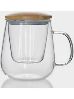 Кружка для заваривания со стеклянным ситом «Эко», 500 мл