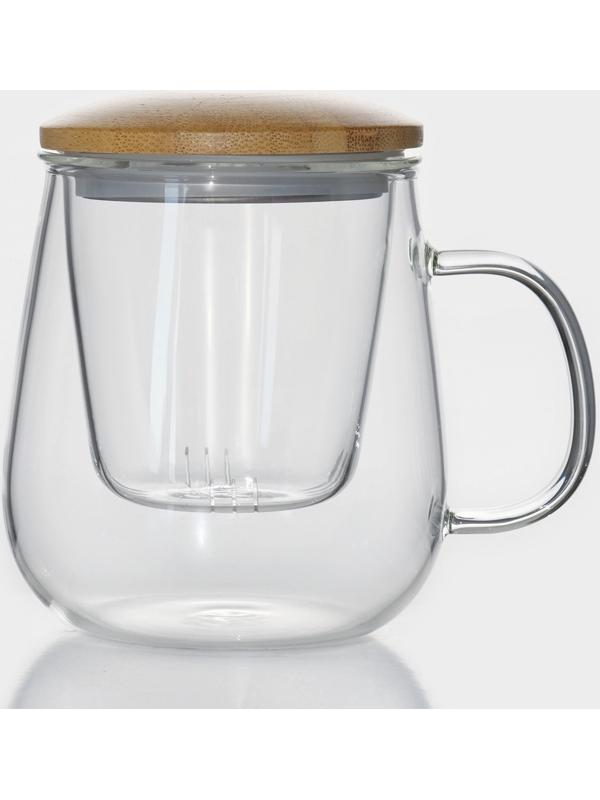 Кружка для заваривания со стеклянным ситом «Эко», 500 мл