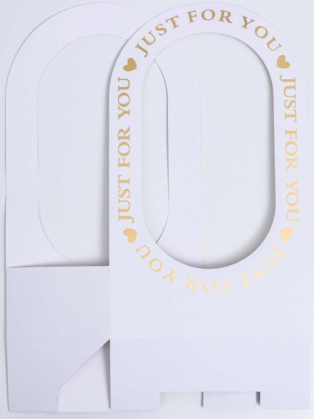 Коробка-переноска для цветов «Для тебя» 22 × 12 × 38 см, белая