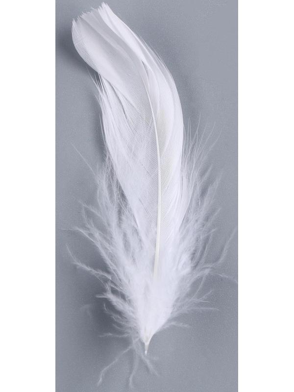 Набор для творчества и декора «Перья белые + наполнитель», цвет красный