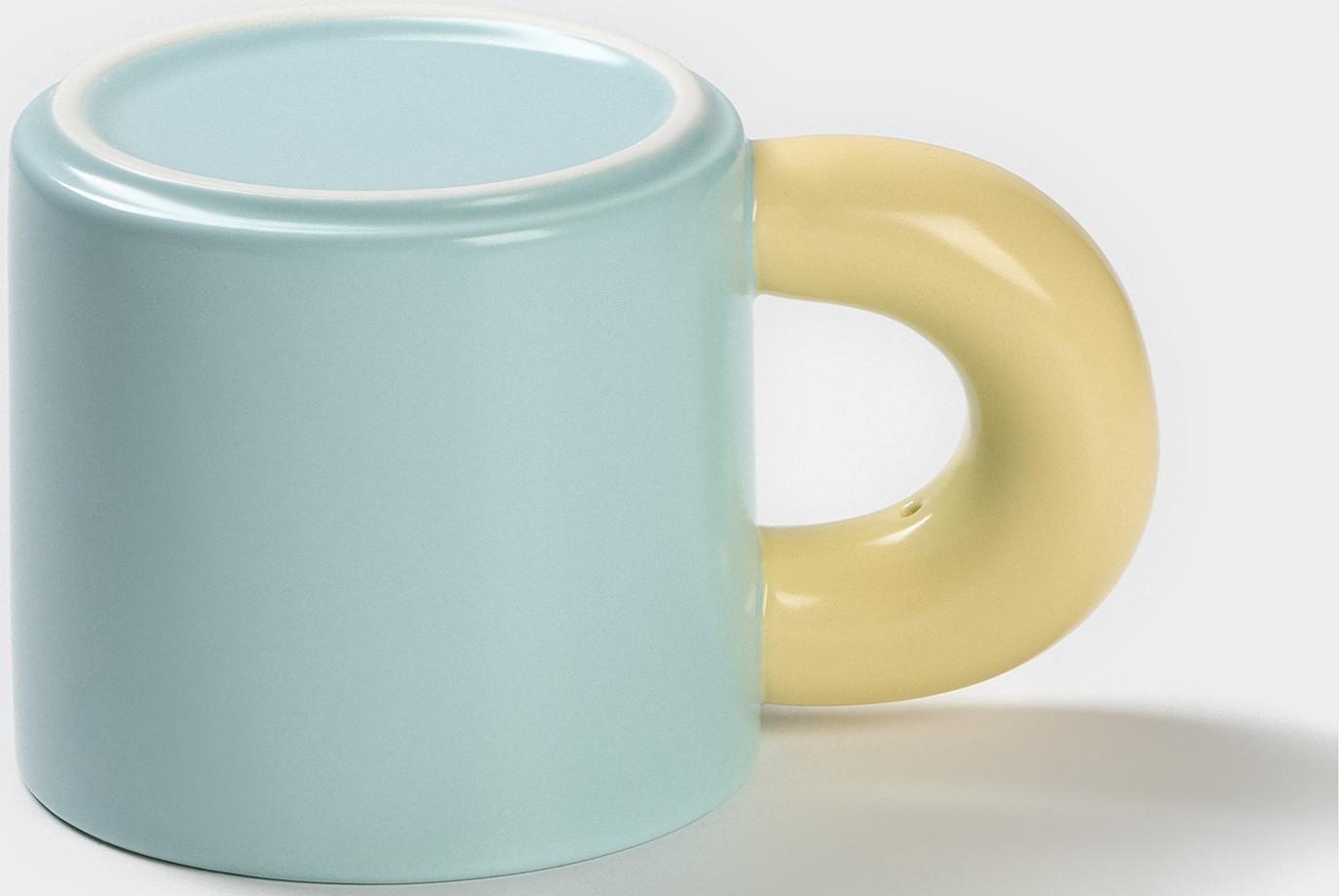 Кружка керамическая «Воздух», 300 мл, цвет голубой и жёлтый