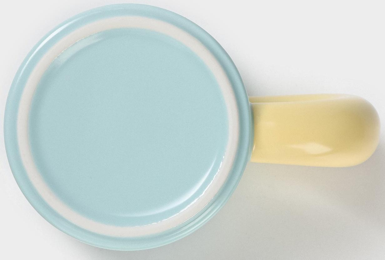 Кружка керамическая «Воздух», 300 мл, цвет голубой и жёлтый
