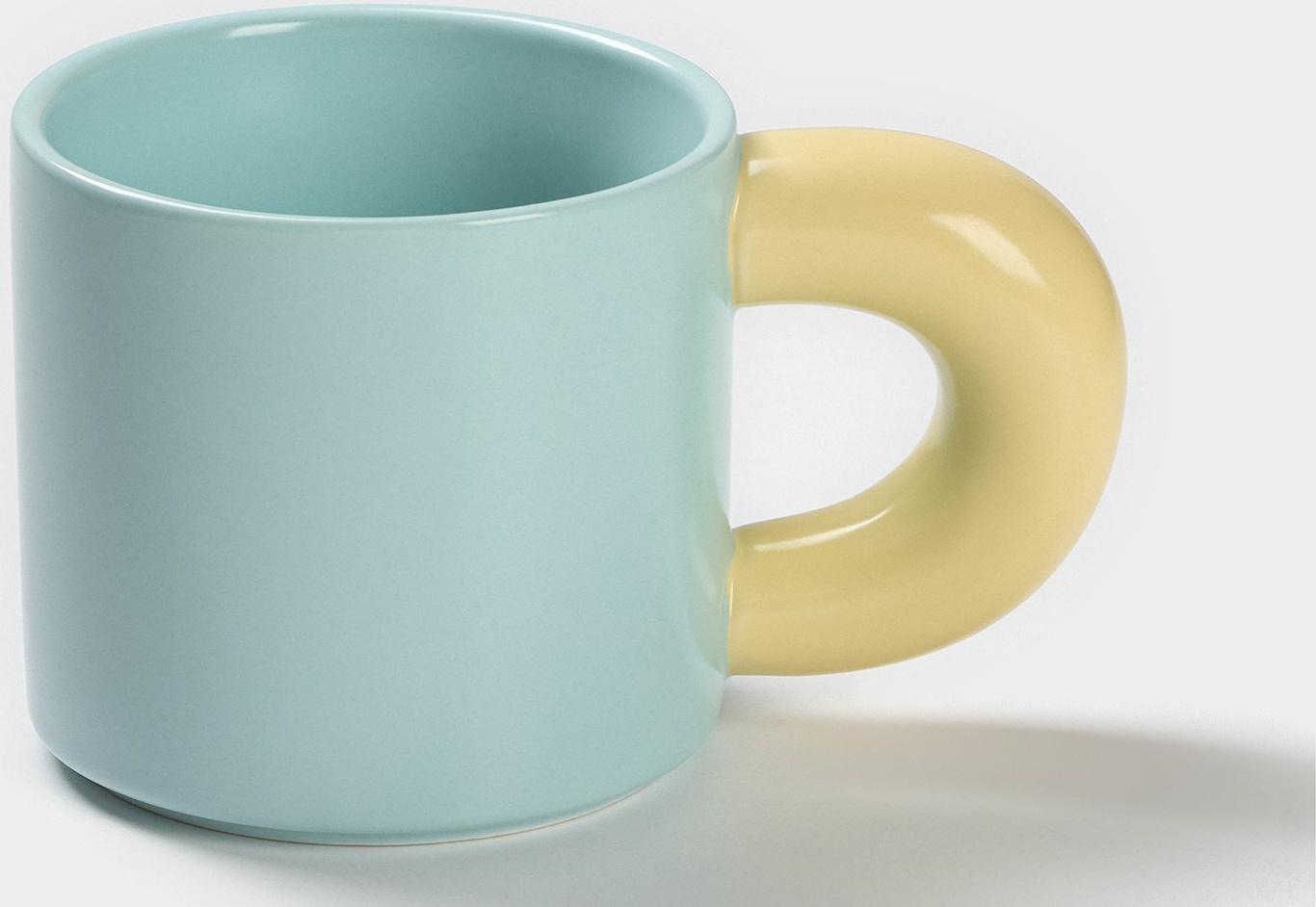 Кружка керамическая «Воздух», 300 мл, цвет голубой и жёлтый