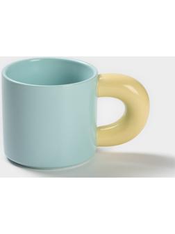 Кружка керамическая «Воздух», 300 мл, цвет голубой и жёлтый