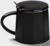 Кружка керамическая с ложкой Simple, 350 мл, цвет чёрный