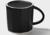 Кружка керамическая с ложкой Simple, 350 мл, цвет чёрный