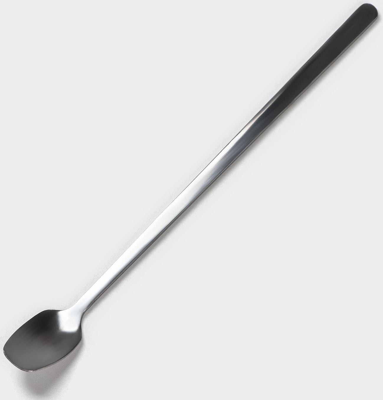 Кружка керамическая с ложкой «Абстракт», 400 мл, цвет чёрный и белый