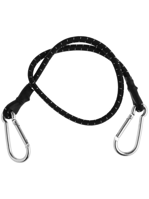 Резинка для крепления багажа TORSO, 60 см, d6 мм, металлический карабин