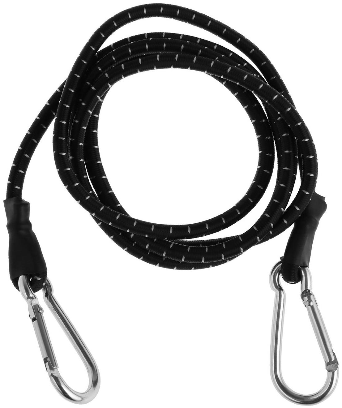 Резинка для крепления багажа TORSO, 150 см, d6 мм, металлический карабин