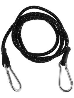 Резинка для крепления багажа TORSO, 150 см, d6 мм, металлический карабин