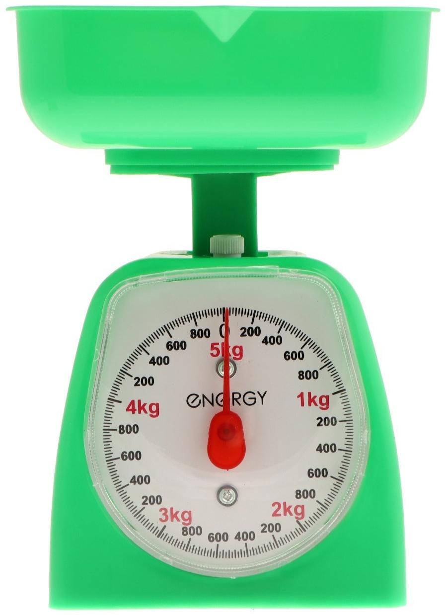 Весы кухонные ENERGY EN-406МК,  механические, до 5 кг,  зелёные