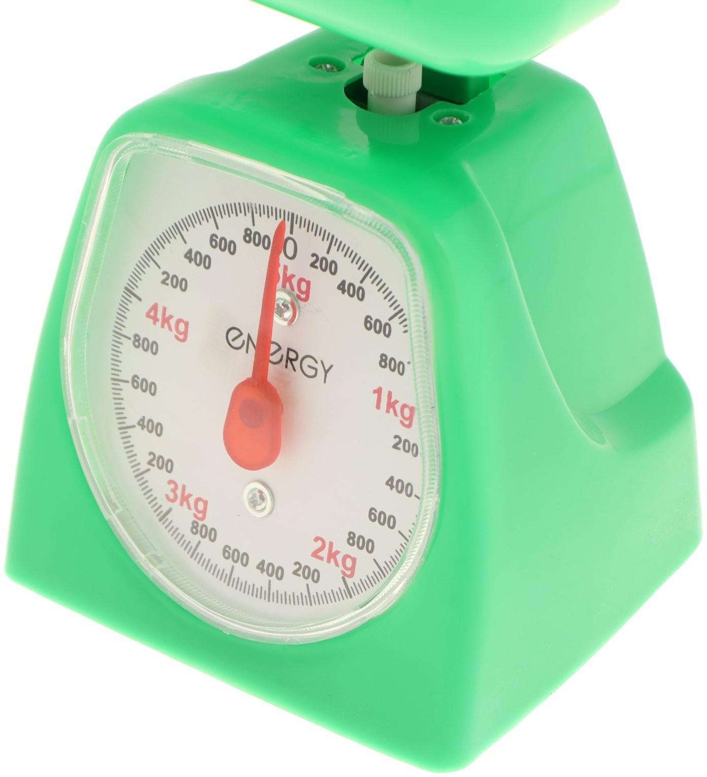 Весы кухонные ENERGY EN-406МК,  механические, до 5 кг,  зелёные
