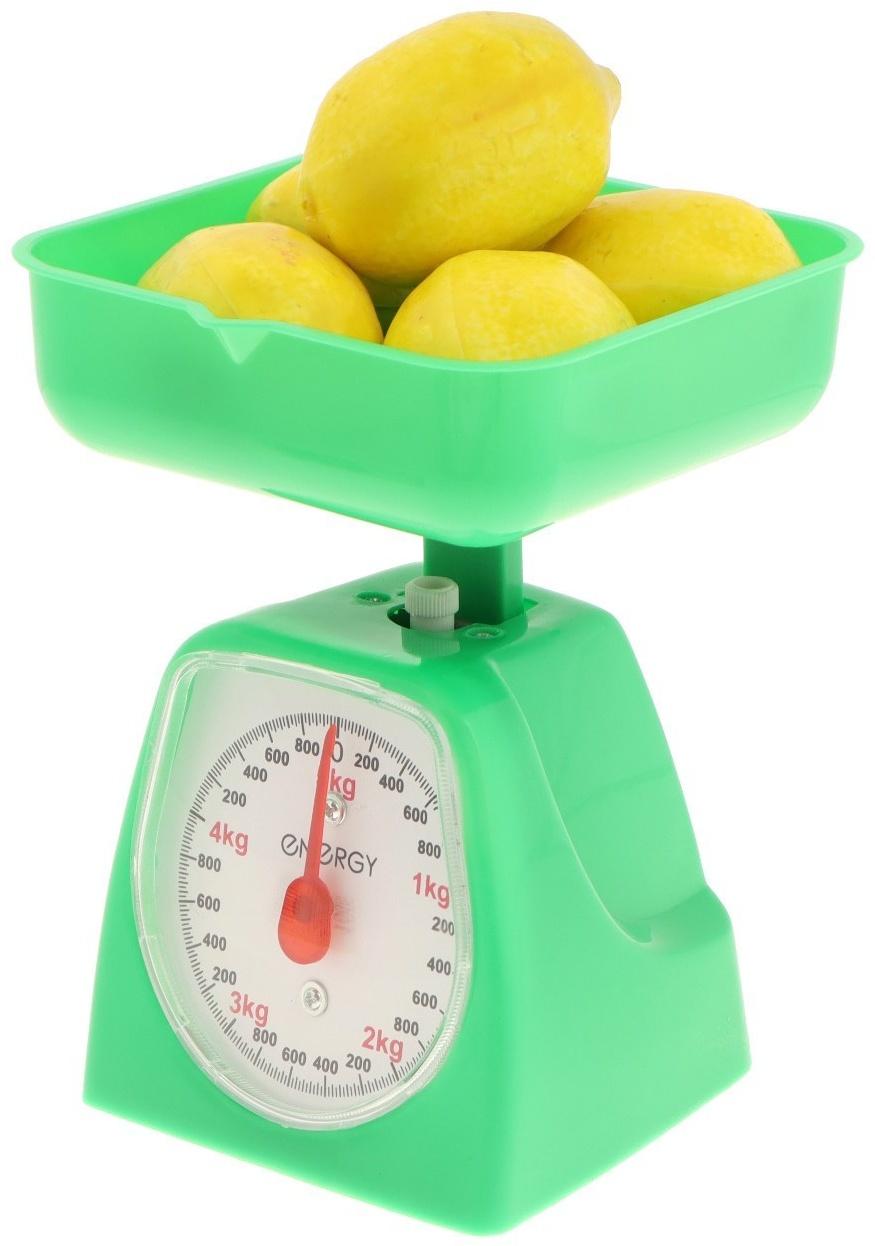 Весы кухонные ENERGY EN-406МК,  механические, до 5 кг,  зелёные