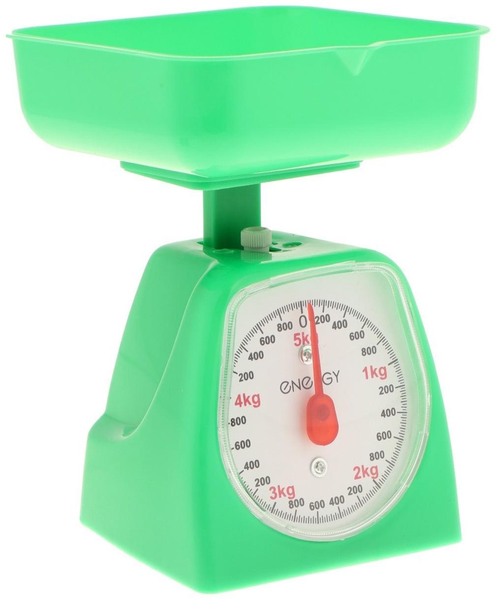 Весы кухонные ENERGY EN-406МК,  механические, до 5 кг,  зелёные