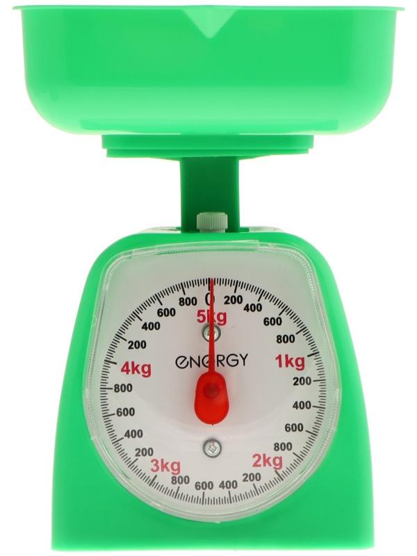 Весы кухонные ENERGY EN-406МК,  механические, до 5 кг,  зелёные