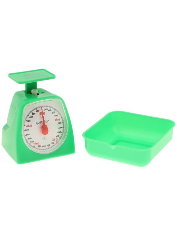 Весы кухонные ENERGY EN-406МК,  механические, до 5 кг,  зелёные