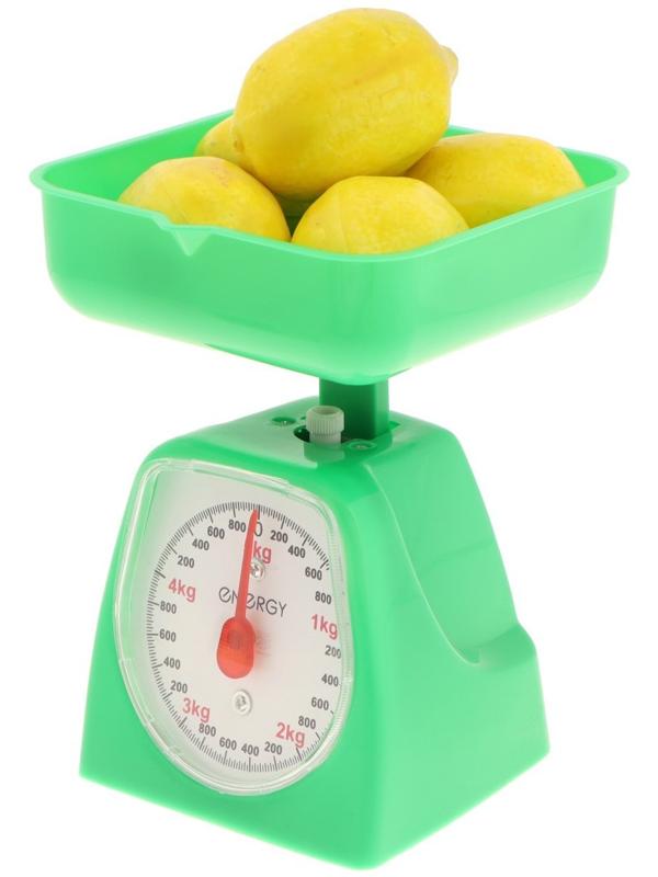 Весы кухонные ENERGY EN-406МК,  механические, до 5 кг,  зелёные
