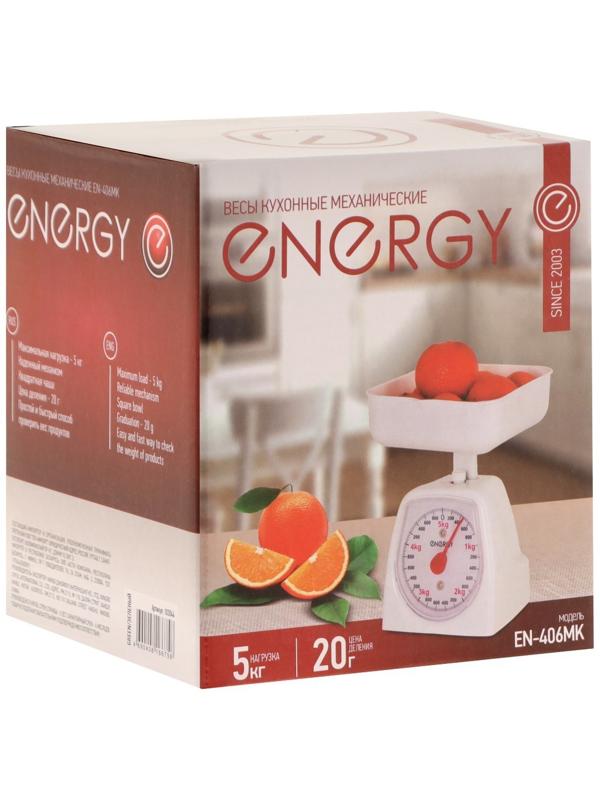 Весы кухонные ENERGY EN-406МК,  механические, до 5 кг,  зелёные