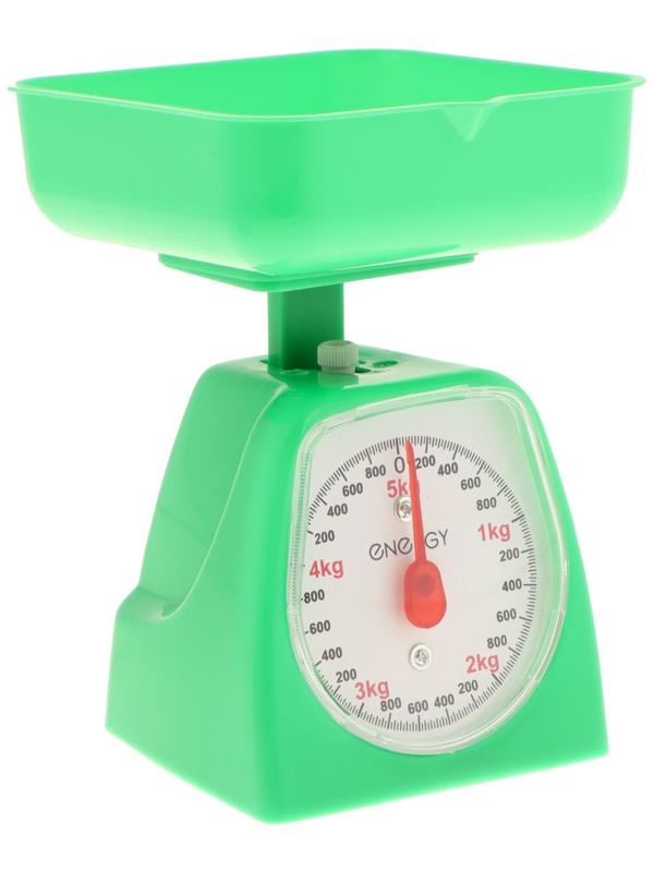 Весы кухонные ENERGY EN-406МК,  механические, до 5 кг,  зелёные