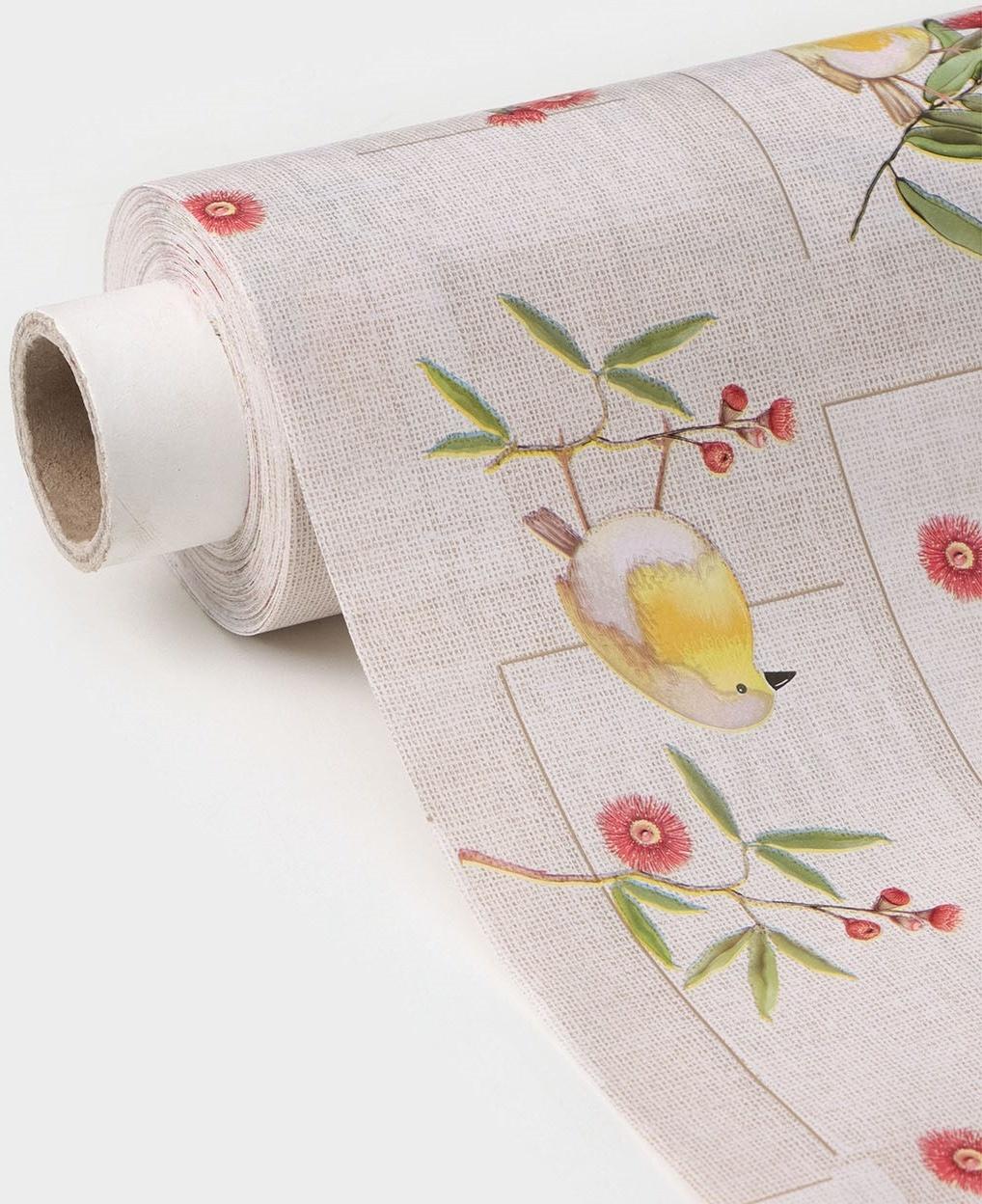 Клеёнка на стол на нетканой основе Доляна «Птички», рулон 20 метров, ширина 137 см