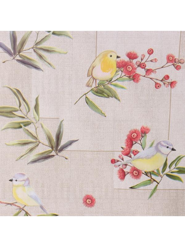 Клеёнка на стол на нетканой основе Доляна «Птички», рулон 20 метров, ширина 137 см