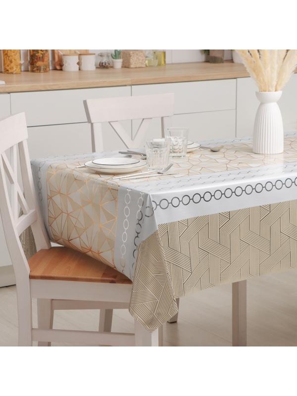 Клеёнка на стол на нетканой основе Доляна «Золото», рулон 20 метров, ширина 137 см