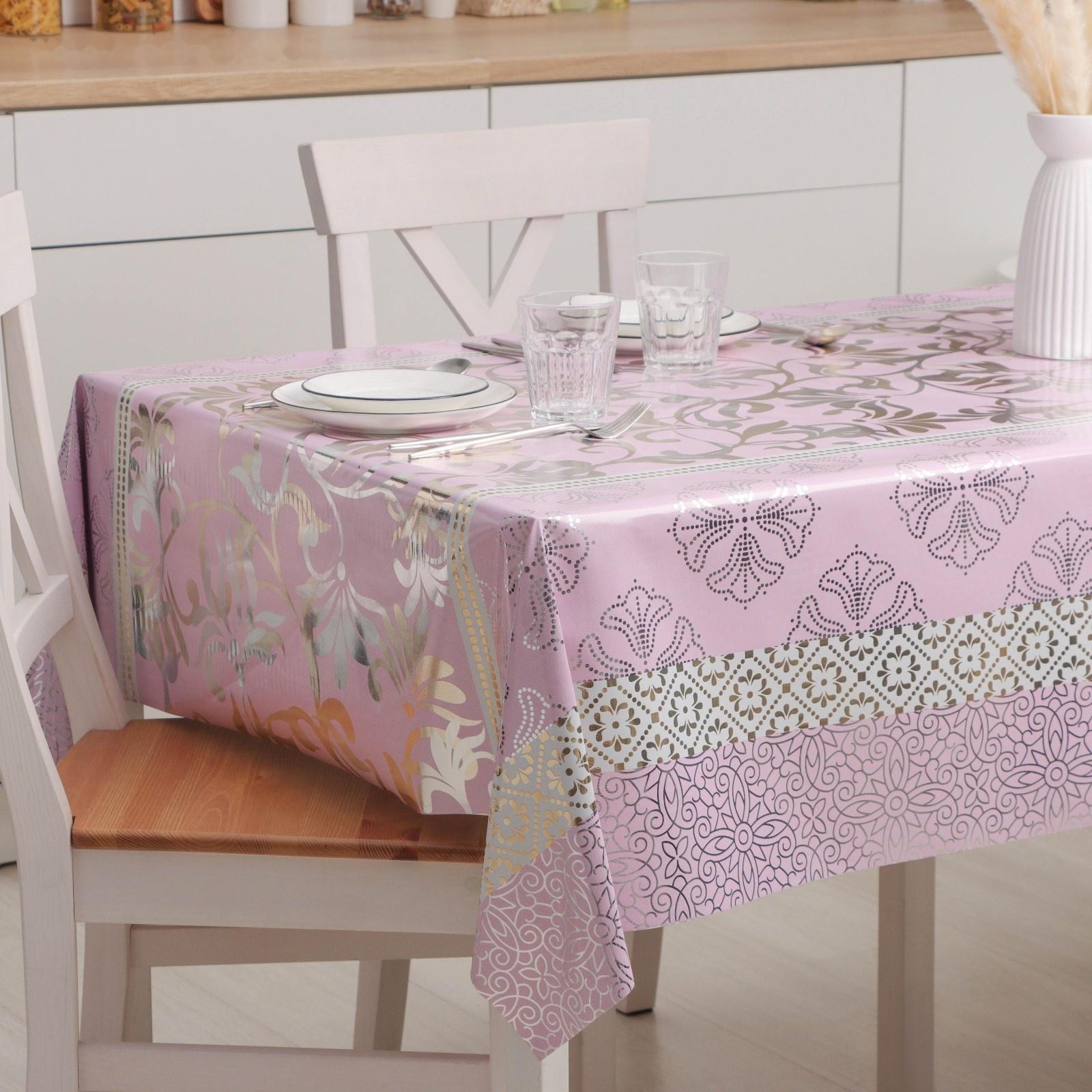 Клеёнка на стол на нетканой основе Доляна «Нежность», рулон 20 метров, ширина 137 см