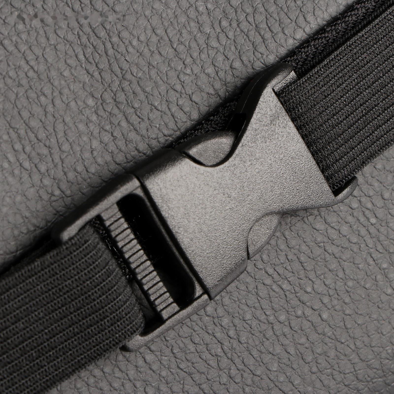 Подушка автомобильная для шеи 23×12,5 см, экокожа, черная