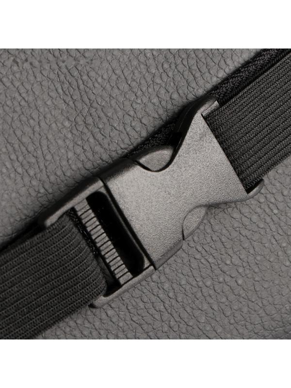 Подушка автомобильная для шеи 23×12,5 см, экокожа, черная