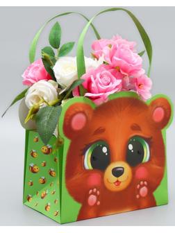 Переноски для цветов «Мишка», 20 × 12 × 12 см