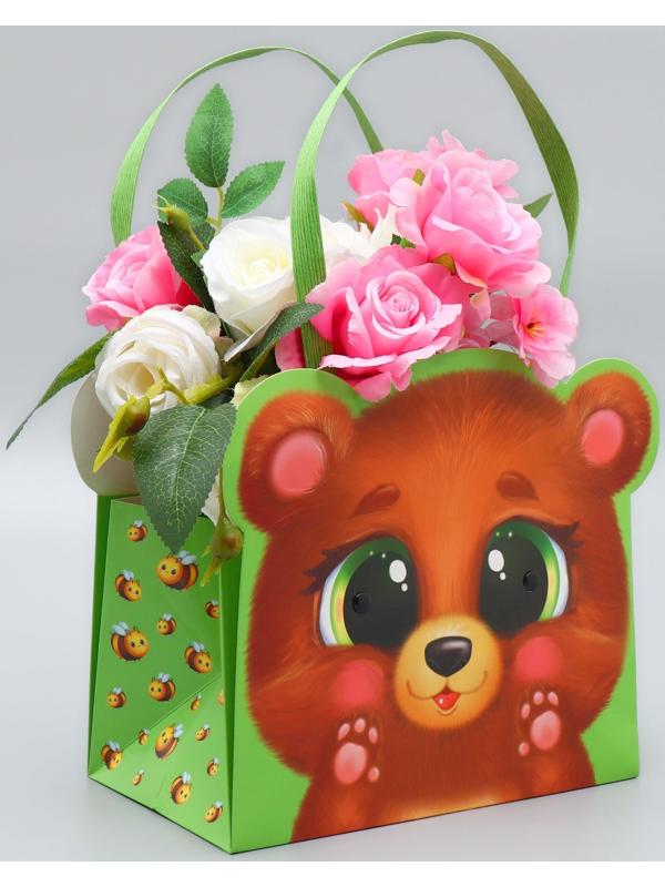 Переноски для цветов «Мишка», 20 × 12 × 12 см
