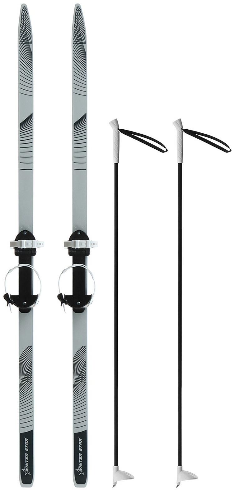 Комплект лыжный подростковый Winter Star: лыжи 140 см, палки 105 см