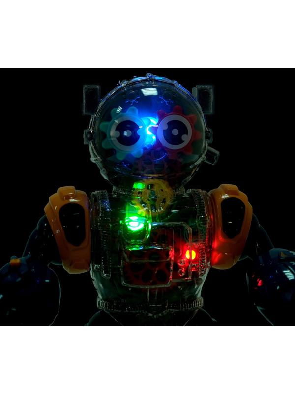 Робот «Шестерёнка», свет, звук, синий
