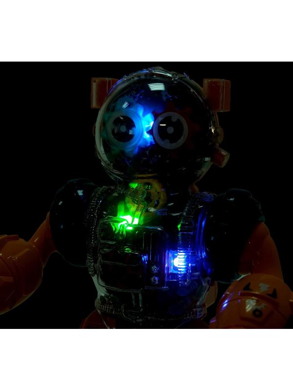 Робот «Шестерёнка», свет, звук, оранжевый
