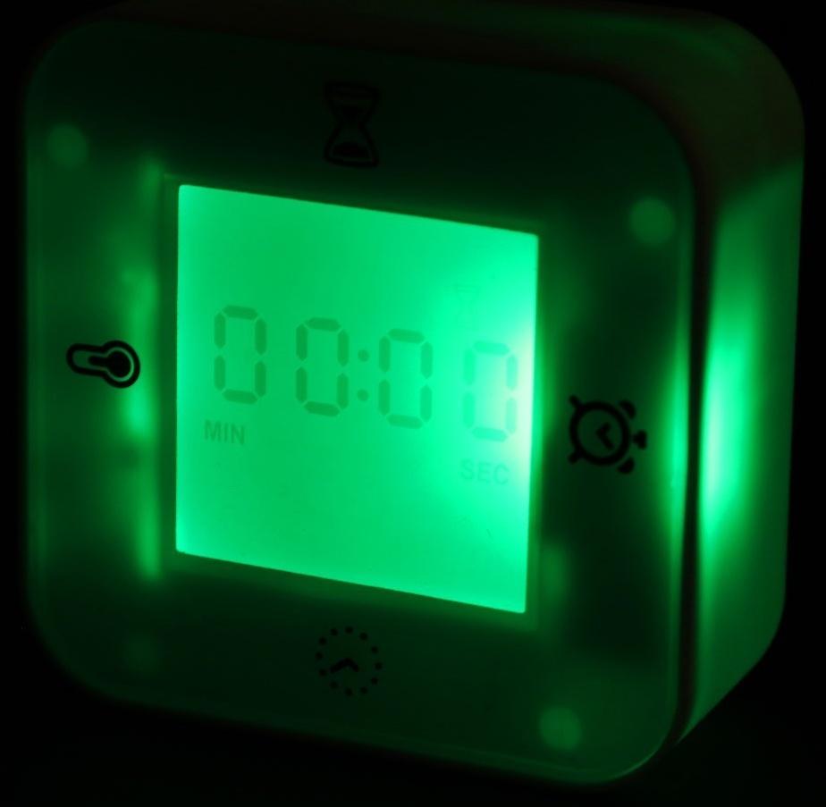 Будильник LB-24, таймер, температура, дата, будильник, подсветка, белый