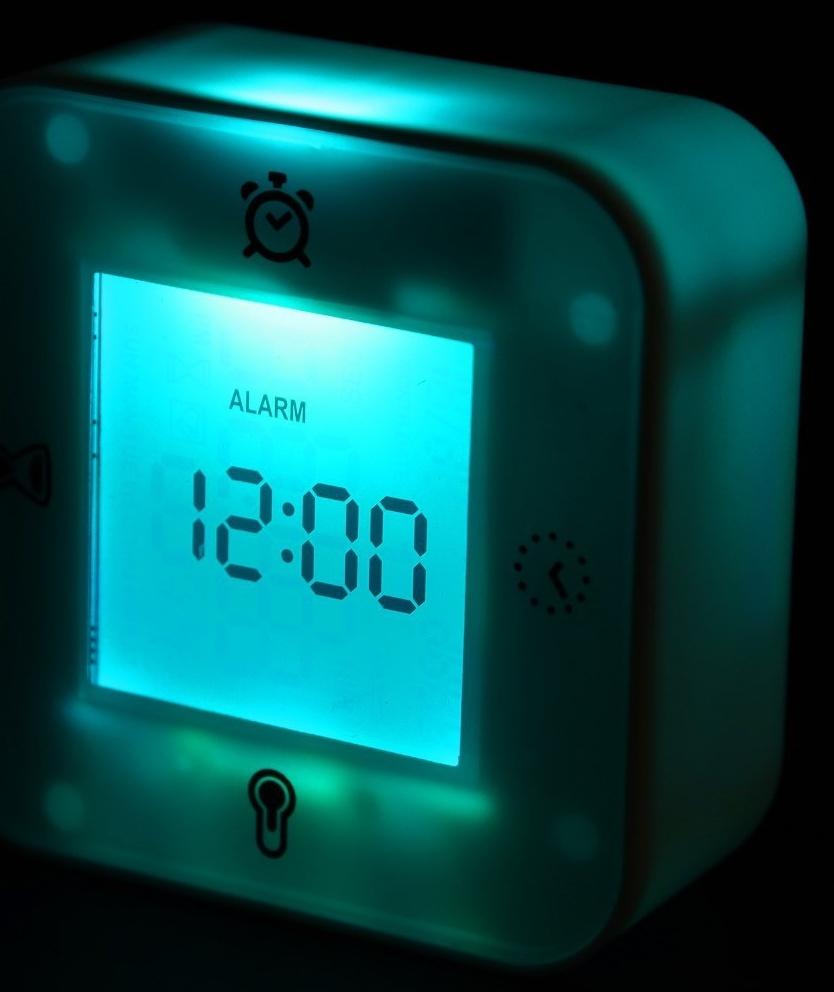 Будильник LB-24, таймер, температура, дата, будильник, подсветка, белый