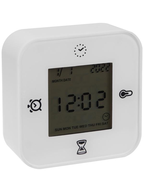 Будильник LB-24, таймер, температура, дата, будильник, подсветка, белый